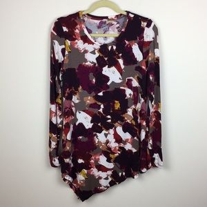 LOGO Lori Goldstein - Long Sleeve Asymmetrical Top